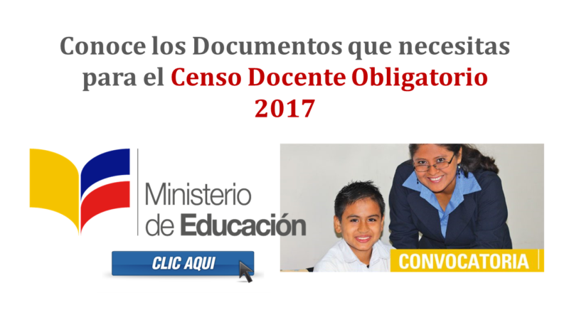 censo docente o registro docente 2017