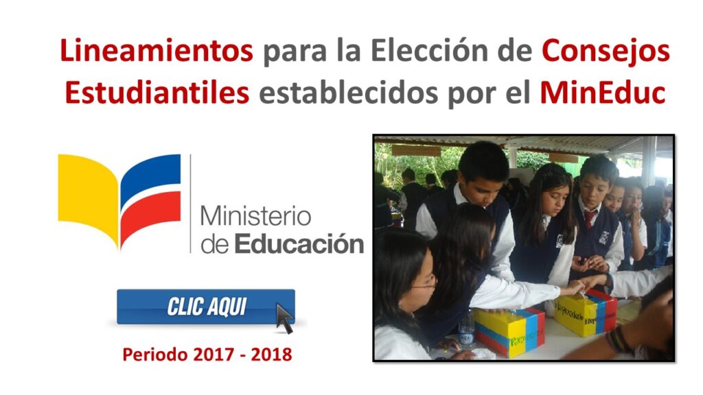 Lineamientos para la Elección de Consejos Estudiantiles establecidos por el MinEduc 2017