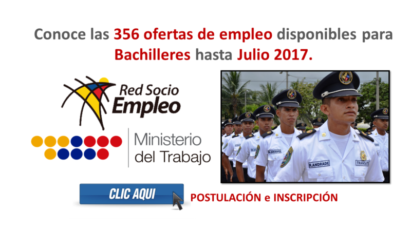 Conoce las 356 ofertas de empleo disponibles para Bachilleres (Quito, Ecuador)