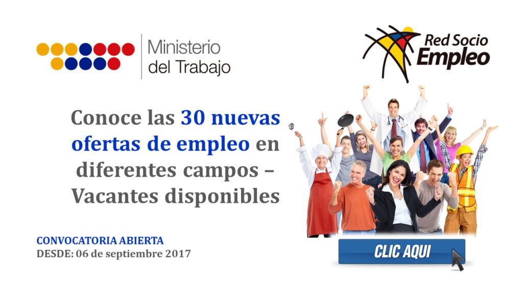Conoce las 30 nuevas ofertas de empleo en diferentes campos – Vacantes disponibles
