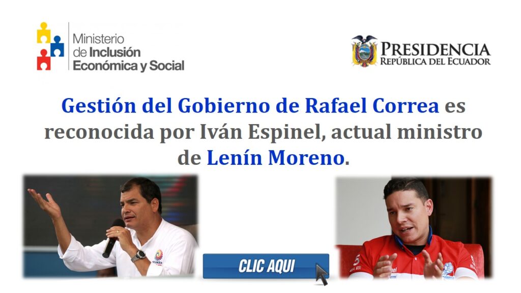 Gestión del Gobierno de Rafael Correa es reconocida por Iván Espinel, ministro de Lenín Moreno