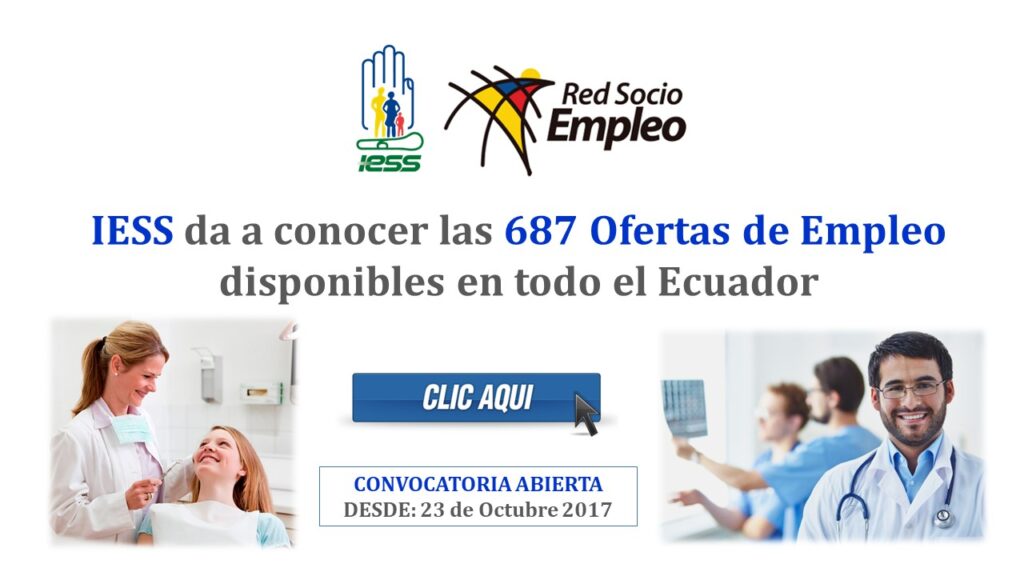 IESS da a conocer las 687 Ofertas de Empleo disponibles en todo el Ecuador