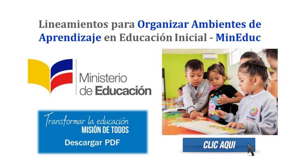Lineamientos para Organizar Ambientes de Aprendizaje en Educación Inicial - MinEduc