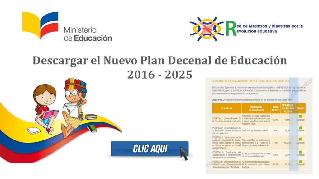 nuevo plan decenal de educacion 2016 - 2025 mineduc y red de maestros
