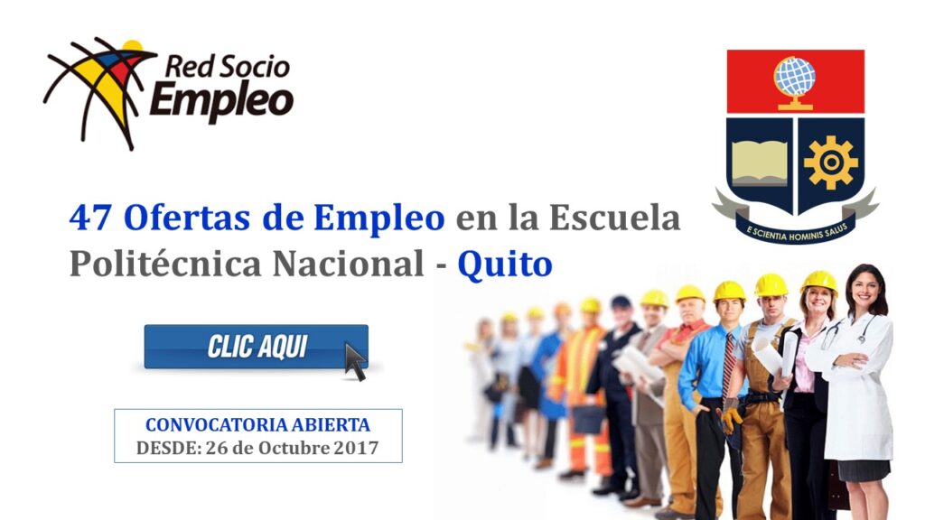 ofertas de empleo en la escuela politécnica nacional