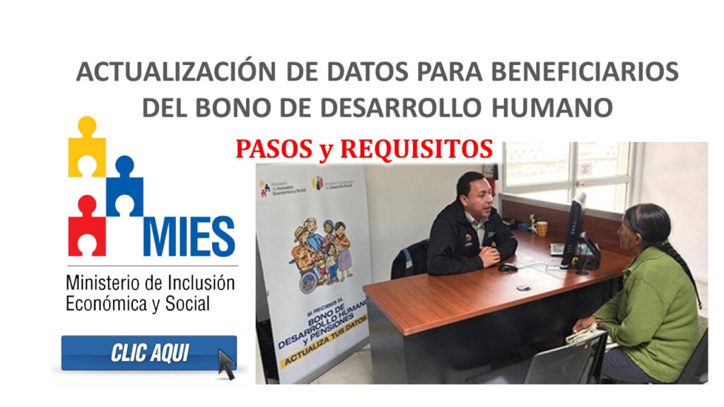 Proceso de Actualización de Datos para Personas que reciben Bono de Desarrollo Humano