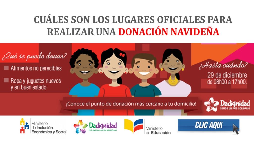 Cuáles son los Lugares Oficiales para realizar una Donación Navideña en Ecuador