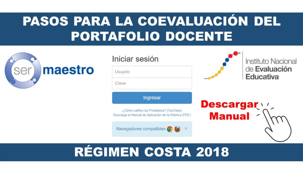 Pasos para la Coevaluación del Portafolio Docente - Régimen Costa 2018