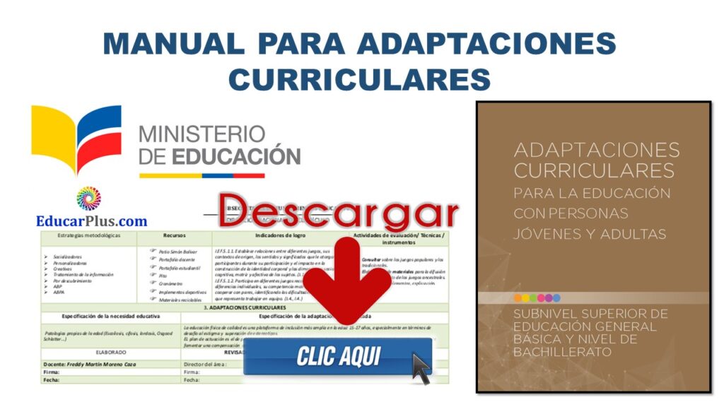 Manual para Adaptaciones Curriculares - Ministerio de Educación 1