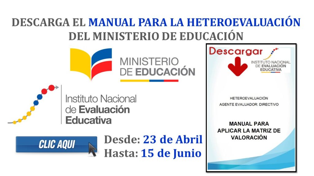 Descarga el Manual para la Heteroevaluación del Ministerio de Educación