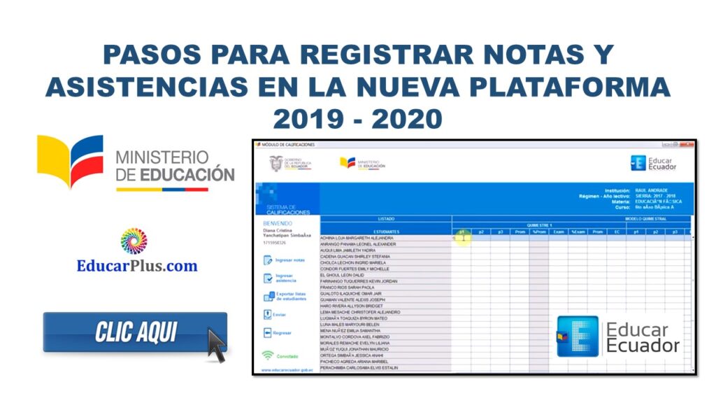 registrar calificaciones y asistencias