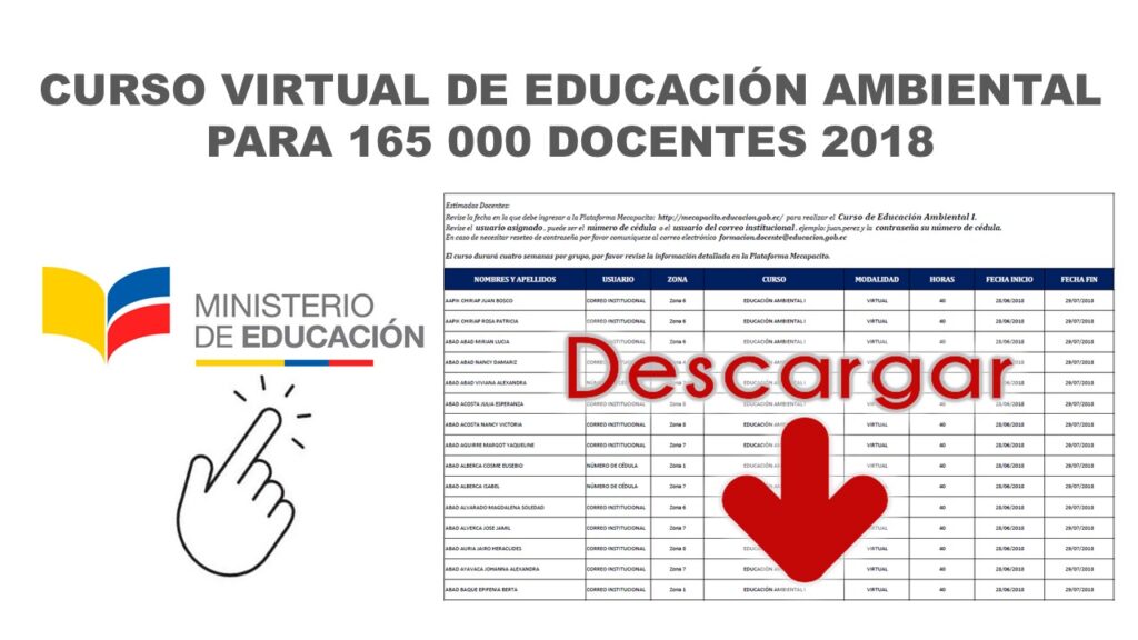 Curso Virtual de Educación Ambiental para 165 000 docentes - MinEduc 2018