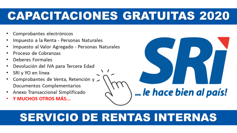 Capacitaciones Gratuitas del Servicio de Rentas Internas 2020