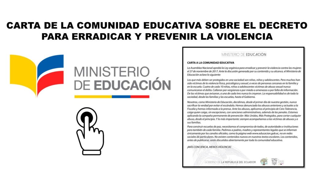 Carta de la Comunidad Educativa sobre el Decreto para Erradicar y Prevenir la Violencia