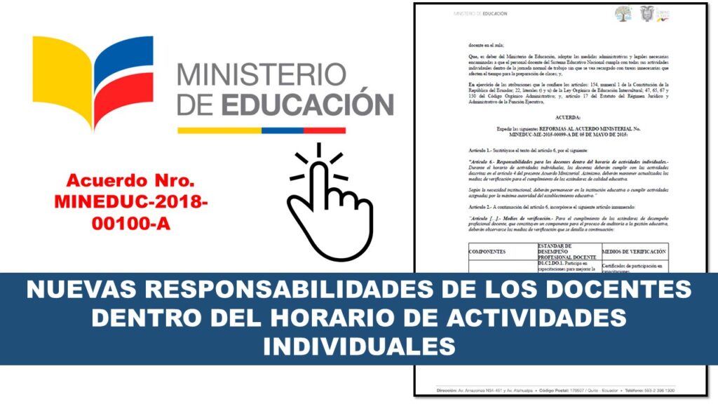Nuevas Responsabilidades de los Docentes dentro del Horario de Actividades Individuales - MinEduc