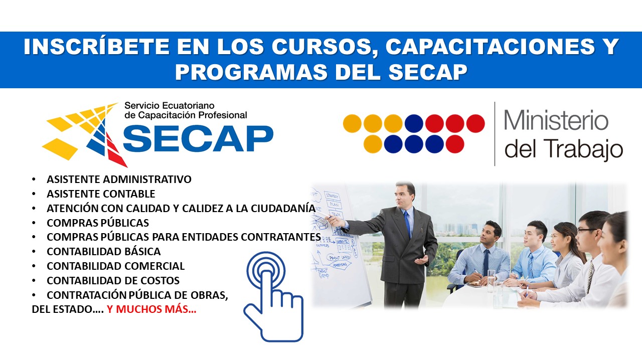 Inscríbete en los Cursos, Capacitaciones y Programas del SECAP 2026