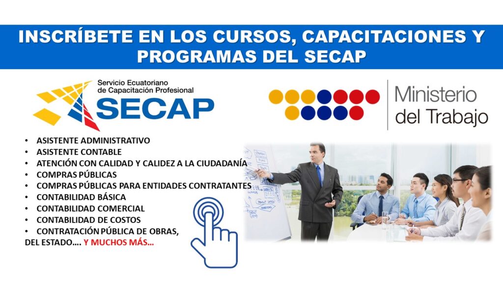 Inscríbete en los Cursos, Capacitaciones y Programas del SECAP