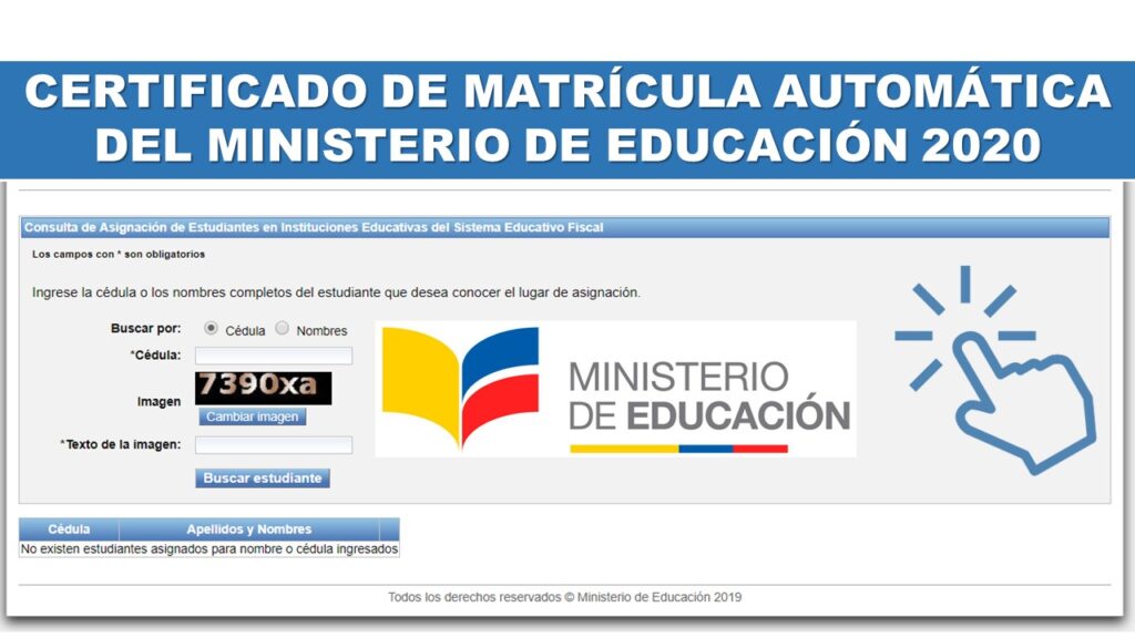 Certificado de Matrícula Automática - Imprimir Comprobante 2020