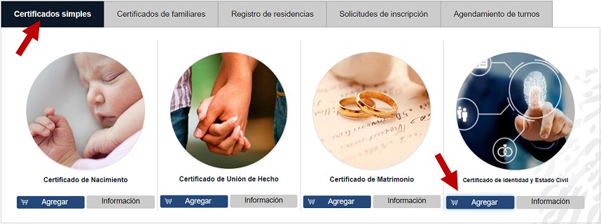 Certificado de Identidad y Estado Civil