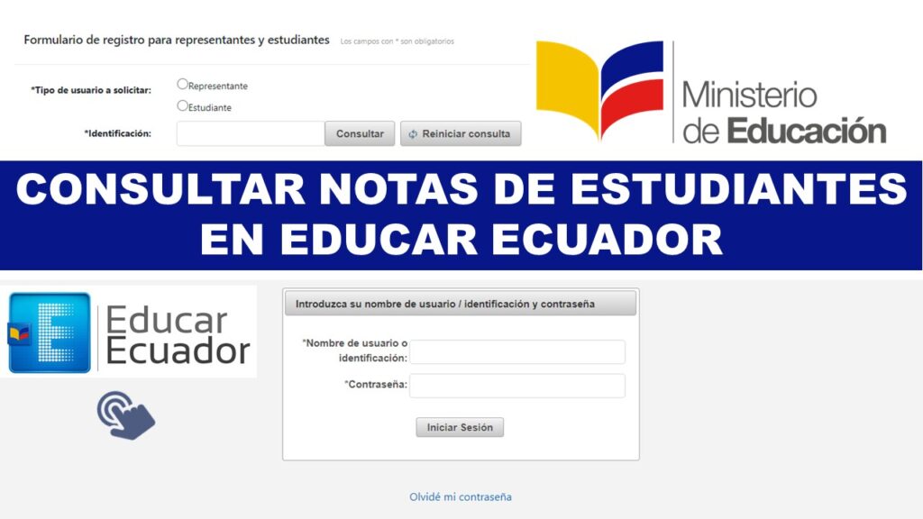 Consultar Notas en EducarEcuador de Estudiantes