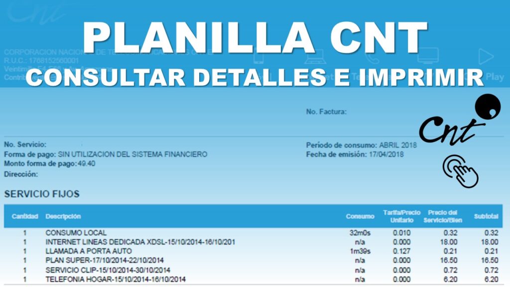 Planilla CNT – Consultar Detalle de Planilla CNT