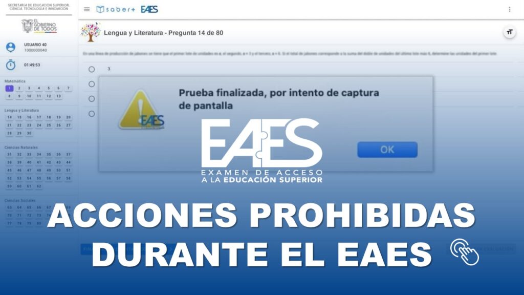 Acciones Prohibidas Durante el EAES
