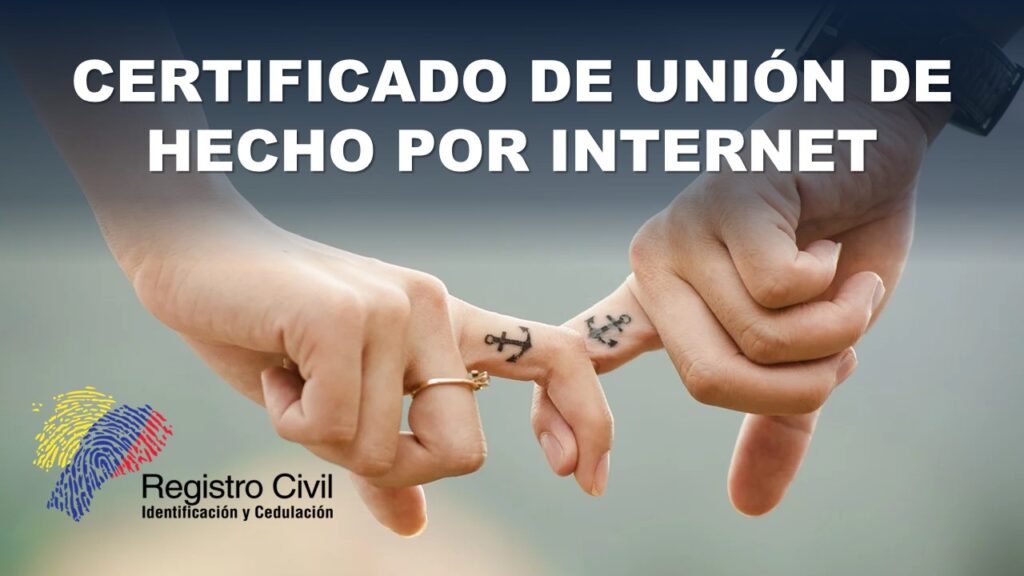 Certificado de Unión de Hecho por Internet
