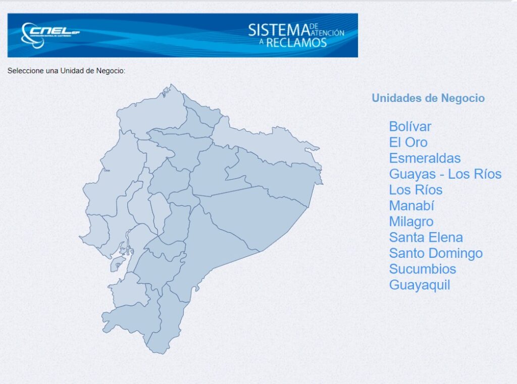 reclamos cnel sar

cnel teléfono reclamos

reclamos planillas de luz

cnel teléfonos

reclamos de luz

sistema de atención a reclamos (sar) cnel

empresa eléctrica de guayaquil chat en línea

cnel manabí