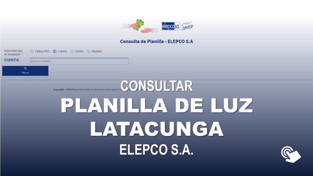 Consultar Planilla de Luz Latacunga ELEPCO S.A.
