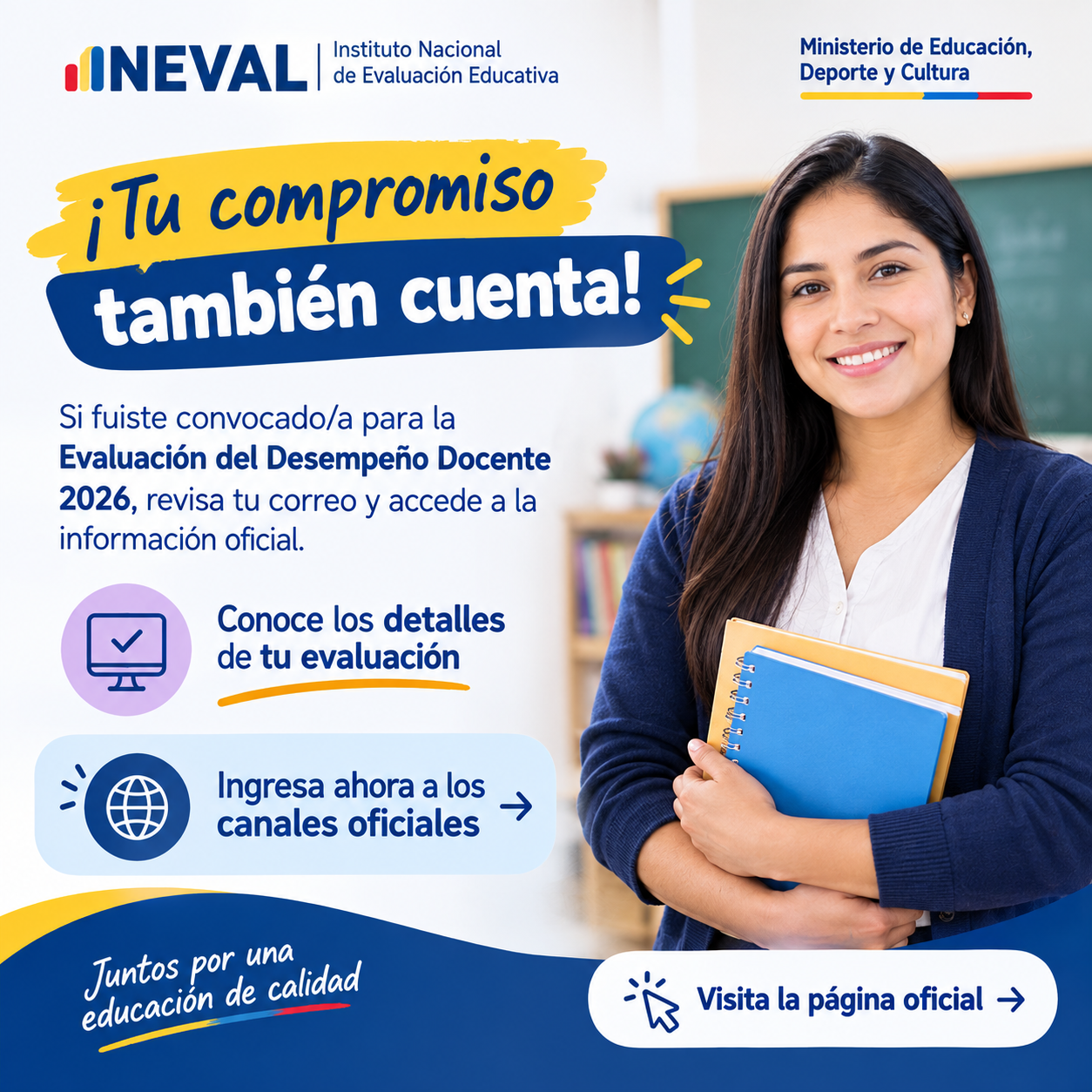 Docentes Ecuatorianos Participan en la Evaluación de Desempeño Docente 2026